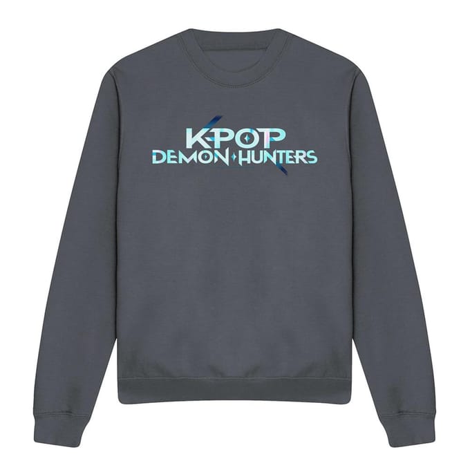 K-Pop Demon Hunters Unisex Volwassenen Logo Sweatshirt (Houtskool)