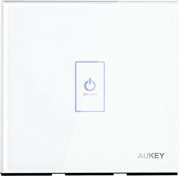 [2 halen 1 betalen] Aukey Touch panel schakelaar met touchscreen glas en LED indicator (PA-L1E)