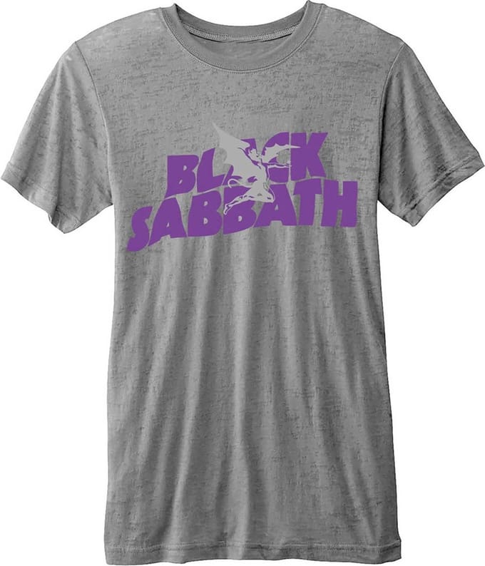 Black Sabbath - Logo & Daemon Heren T-shirt - S - Grijs