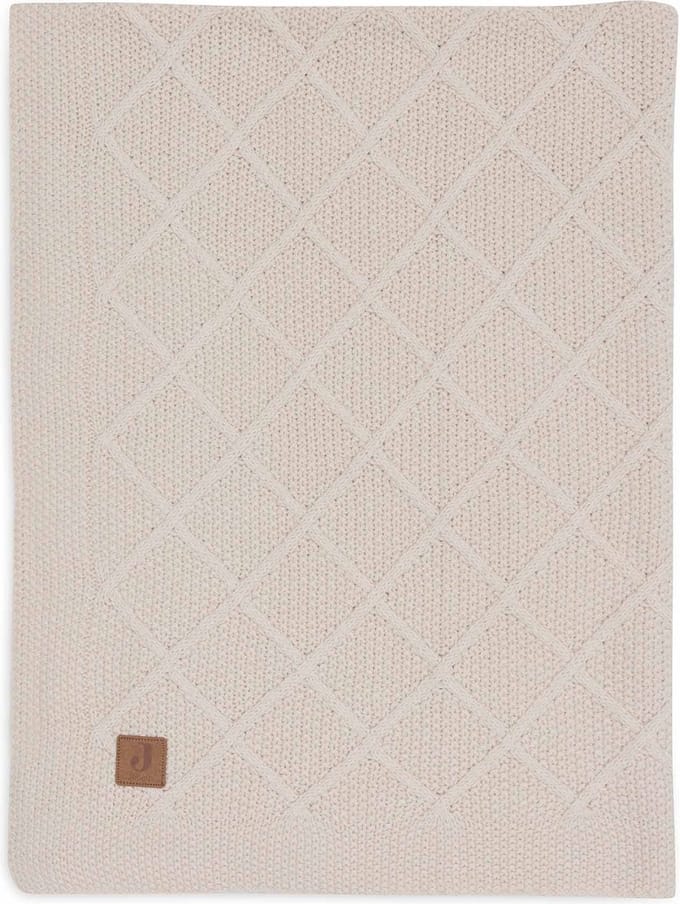 Jollein Deken Wieg 75x100cm Check Knit Oatmeal