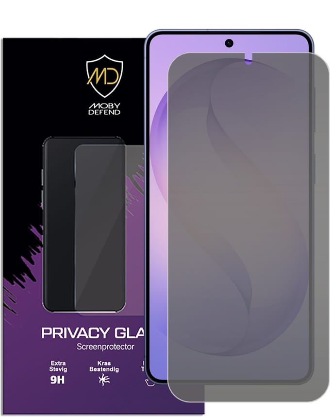 MobyDefend Screenprotector - Geschikt voor Samsung Galaxy S26 Plus (S26+) - HD Privacy Glass Screensaver