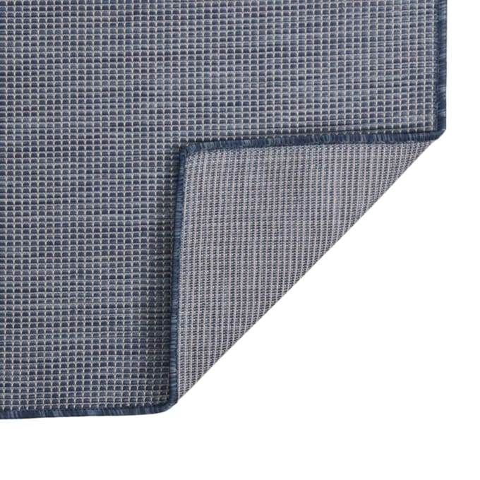vidaXL - Buitenkleed - platgeweven - 80x250 - cm - blauw