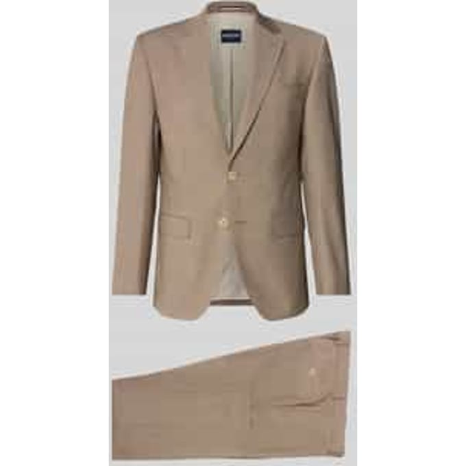 Slim fit pak van scheerwolmix