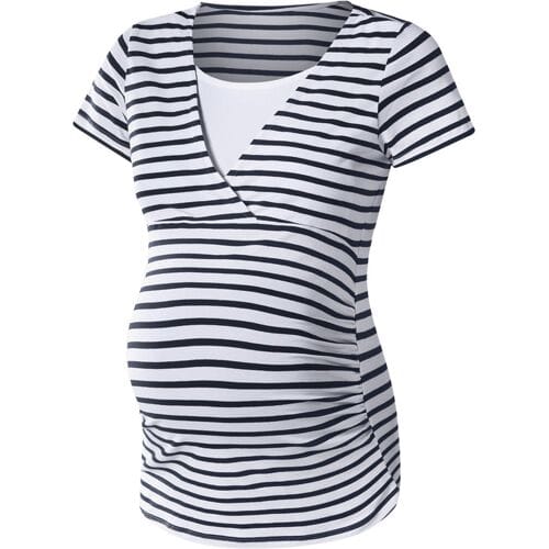 ESMARA Zwangerschapsshirt (Strepen/wit, XS (32/34))