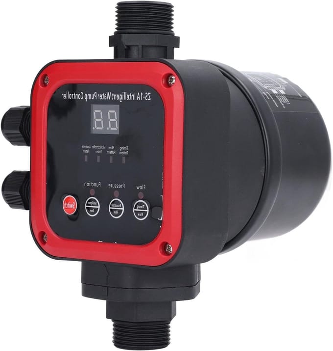 Pomp Controller - Drukregelaar Waterpomp - Watersysteem Beheer - Meerdere Werkmodi - 0-10 bar - Grijs