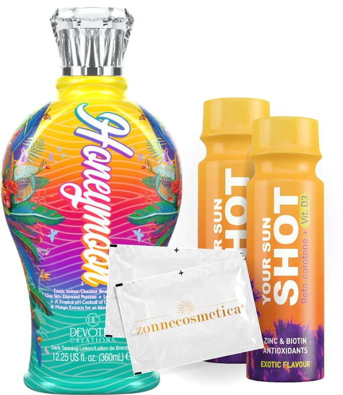 Devoted Creations - Honeymoon + 2 Your Sun Shots + 2 Verfrissingsdoekjes