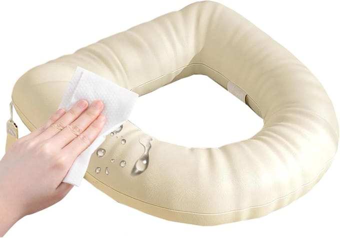 Toiletbril Kussen - Toiletverhoger Zitting - Extra Comfort - Waterdicht Elastisch - Standaard Maten - Wit