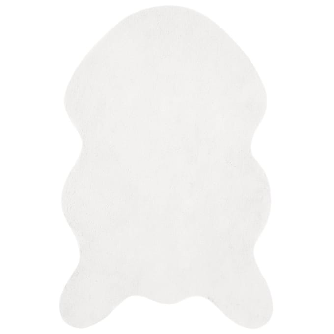 vidaXL - Antislip - vloerkleed - van - imitatie - konijnenbont - OLITE - Wit