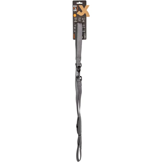 Ultimate fit leiband on-the-road silver reflective 130cm - 16mm met autogordel tong