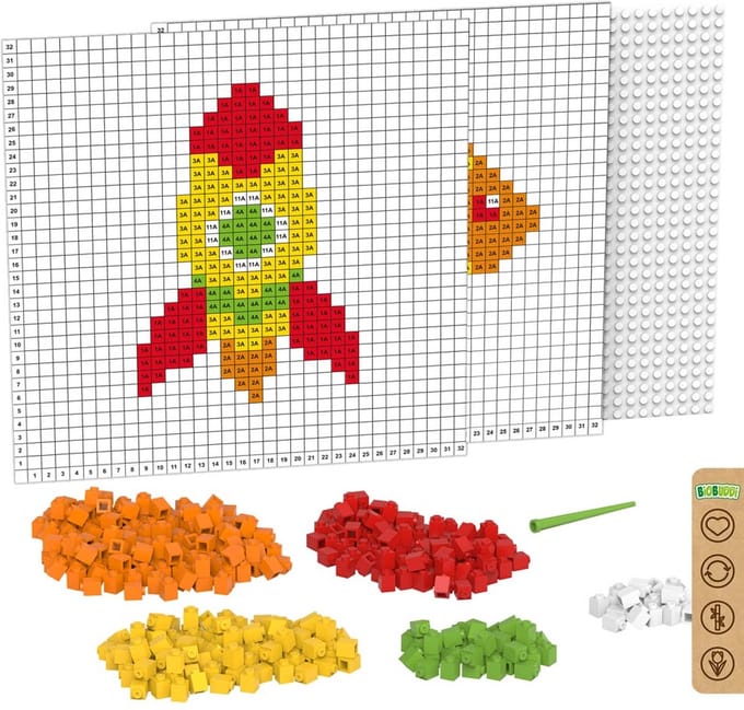 Biobuddi Pixel Create - Raket en Vis