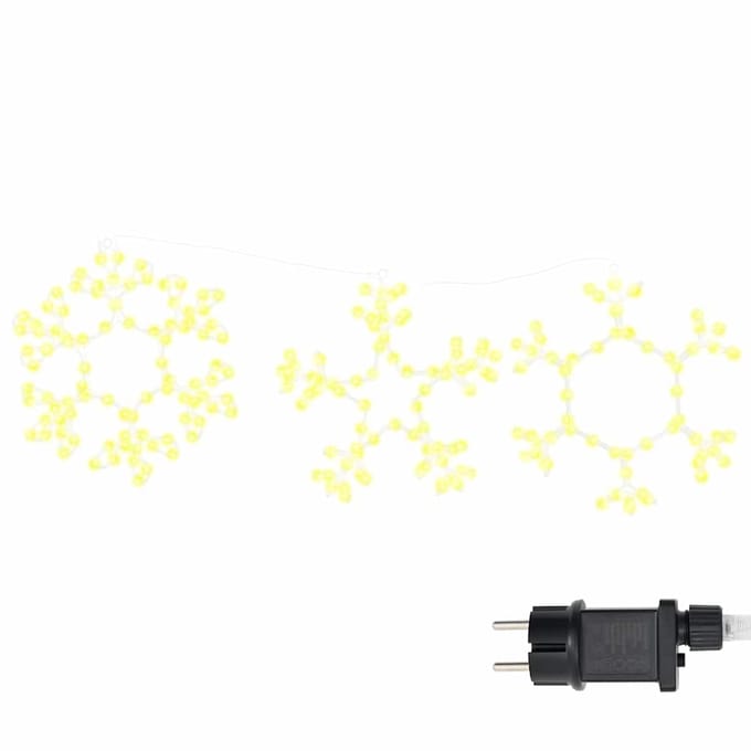 vidaXL - Kerst - Sneeuwvlok - 252 - LED's - Warmwit - 44,5 - x - 38 - cm - PVC