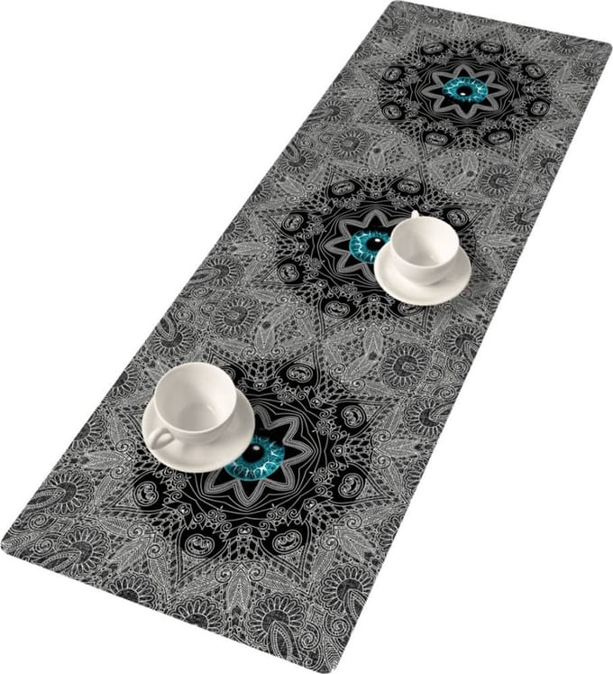 Bertoni - Tafelloper / Tafelkleed - Vilt - 115x40cm - Zwart