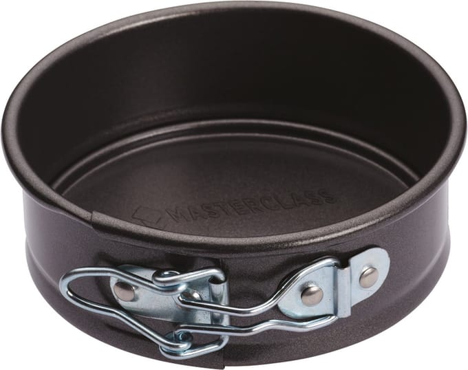 KitchenCraft MasterClass Springvorm Met Antiaanbaklaag en Losse Bodem - Heavy Duty Koolstofstaal 11 x 11 x 3,5 Centimeter