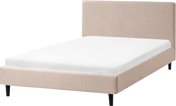 FITOU - Tweepersoonsbed - Beige - 120 x 200 cm - Polyester