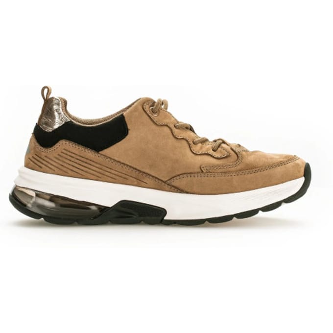 Gabor rollingsoft sensitive 36.844.44 - dames rollende wandelsneaker - Beige - maat 43 (EU) 9 (UK)