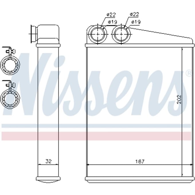 Warmtewisselaar, interieur verwarming NISSENS 72046