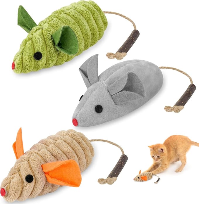 SolidKeus - 3 Stuks Catnip Sticks en Pluche Speelgoed voor Katten