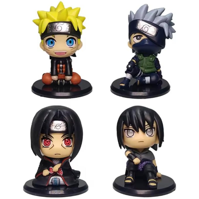 Figurine Anime Naruto 10cm Uzumaki Naruto Kakashi Uchiha Sasuke Itachi Jouets Mignons Figurine Q Modèle Action