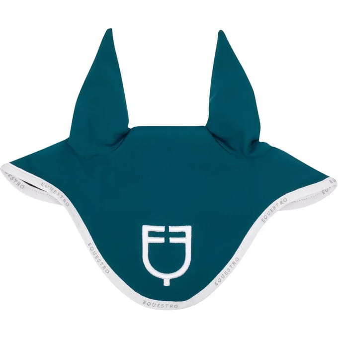 Korte muts van technische stof met logo Equestro