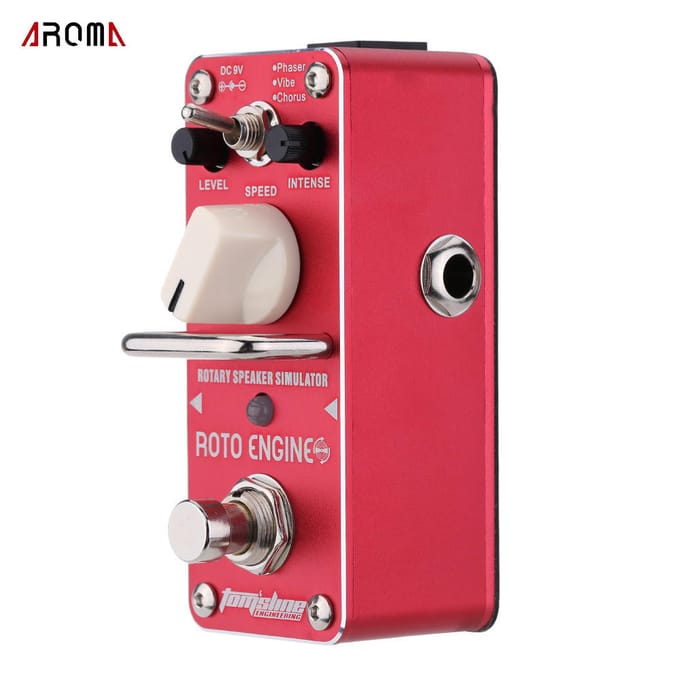 AROMA ARE-3 Roto Engine Rotary Speaker Simulator Mini enkel elektrisch gitaareffectpedaal met True red