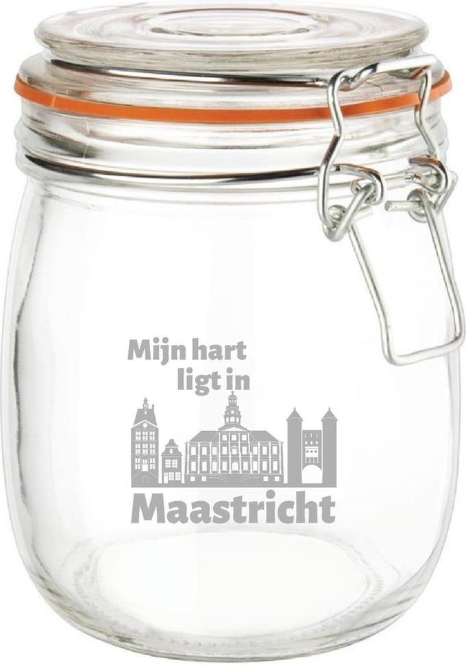 Gegraveerde Weckpot 0.75 ltr. Maastricht
