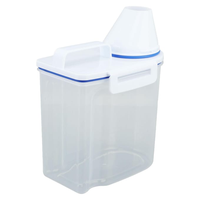 Rijstopbergbak Ontbijtgranencontainers Dispenser Luchtdicht Schenktuit Voedselopbergcontainer Met L white