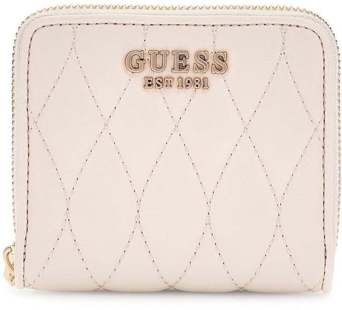GUESS portemonnee Valla Zip Around Wallet Bone crème