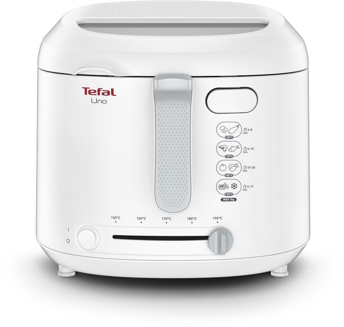 Tefal Uno FF2031 - Frituurpan - 1,8 L - Compact Design - Coolwall - Kijkvenster - Instelbare thermostaat - 1600W - Wit