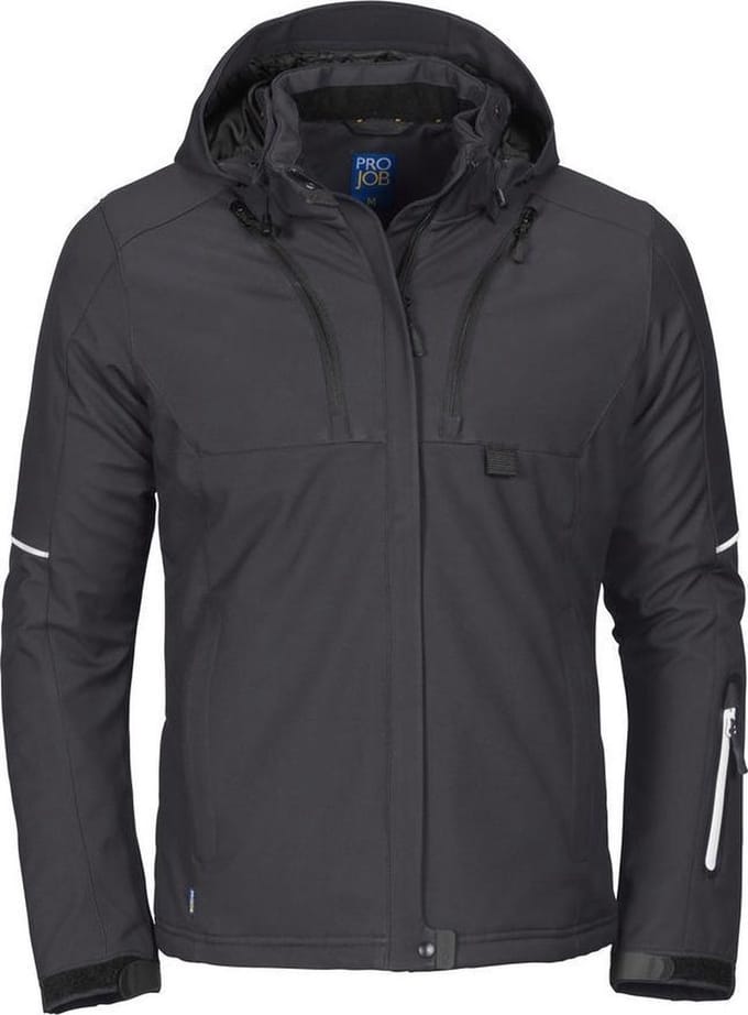 ProJob 3413 DAMES GEVOERDE SOFTSHELL JAS 643413 - Grijs - M