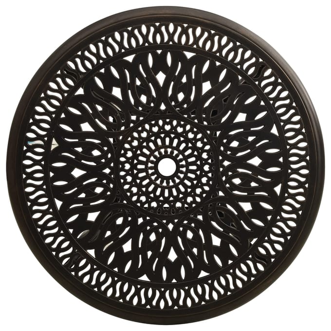 vidaXL - Tuintafel - 90x90x74 - cm - gietaluminium - bronskleurig