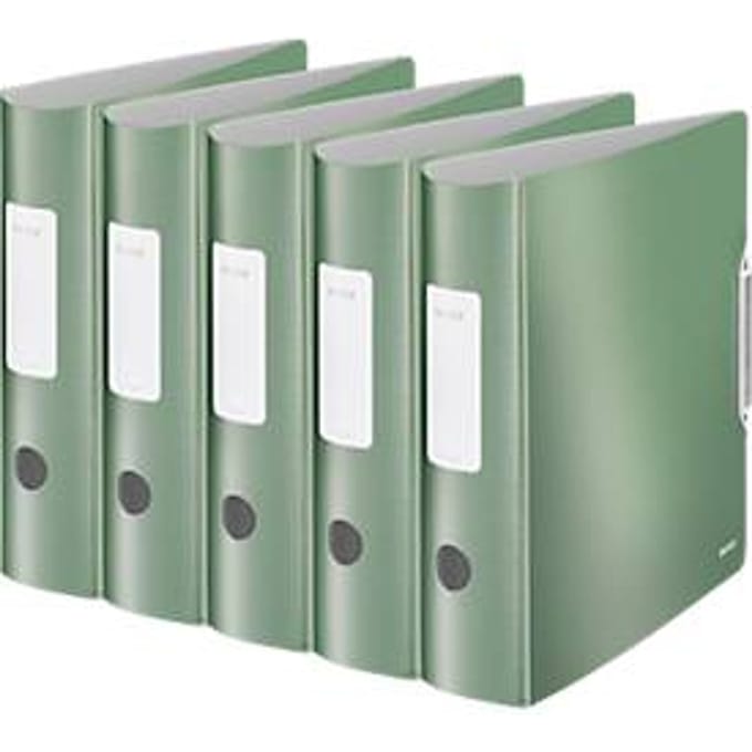 LEITZ® ordner Active Style, A4, rugbreedte 82 mm, 5 stuks, zeegroen