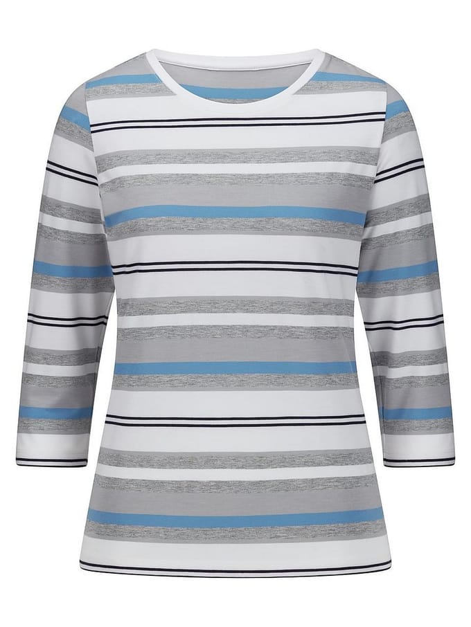 Shirt ronde hals Van Peter Hahn blauw