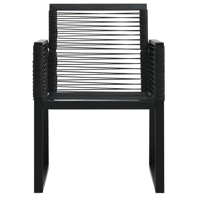 vidaXL - Tuinstoelen - 2 - st - PVC-rattan - zwart