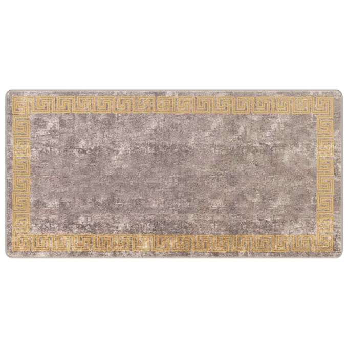 vidaXL - Tapijt - Runner - MARSA - Grijs - 100 - x - 200 - cm - Polyester - en - PVC