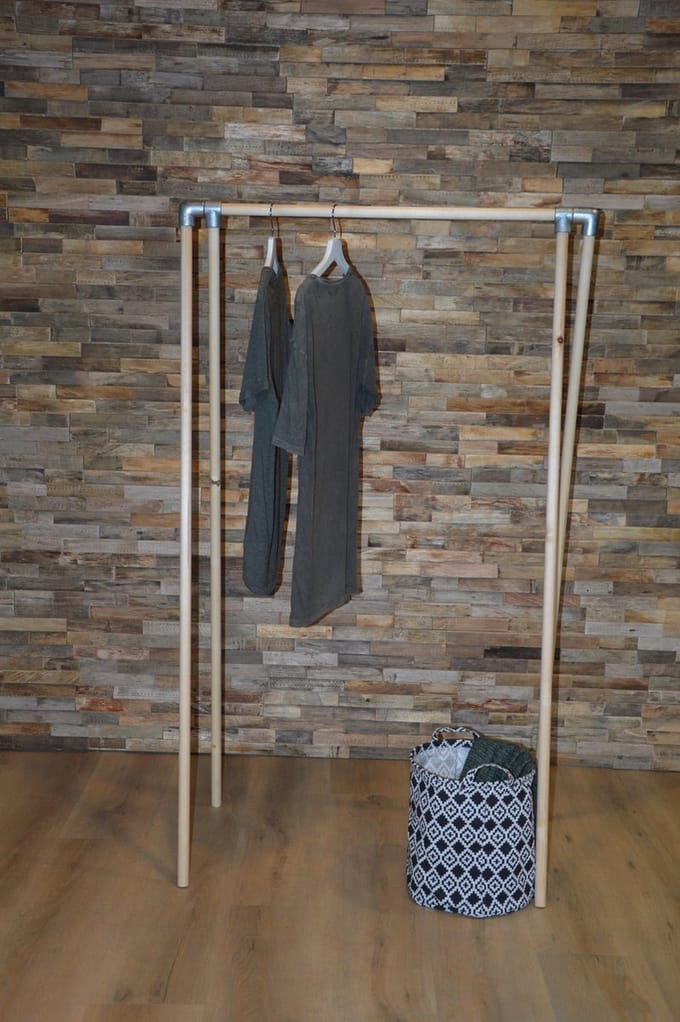 Design85 Basic kledingrek hout 80x50x150cm (bxdxh)