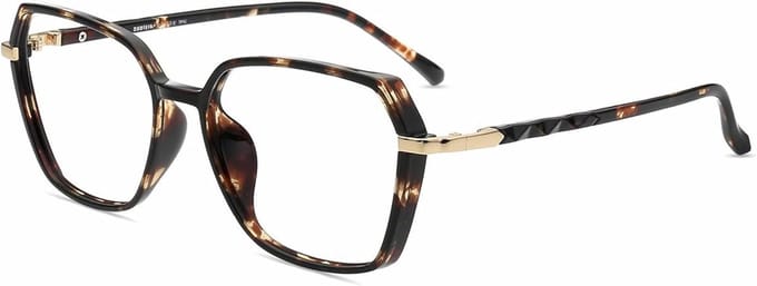 Blauwlichtfilter Bril - Computer bril - Schermtijd Verminderen - Anti-glare coating - Vierkant Montuur - Transparant