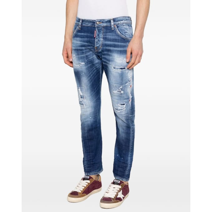 Dsquared2 jeans blauw man effect leefde