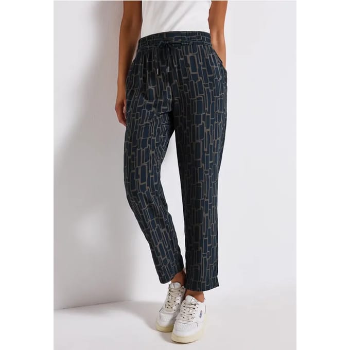 Gedessineerde Loose Fit broek
