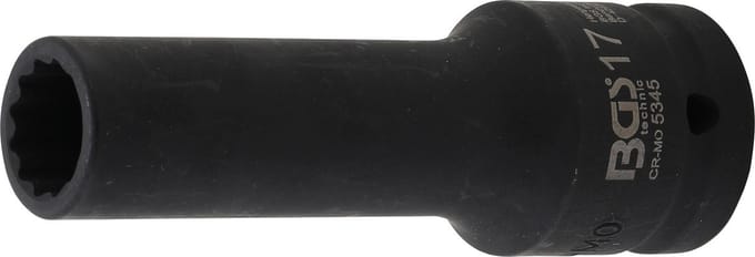 BGS Kracht dopsleuteldop twaalfkant, diep 3/4 17 mm