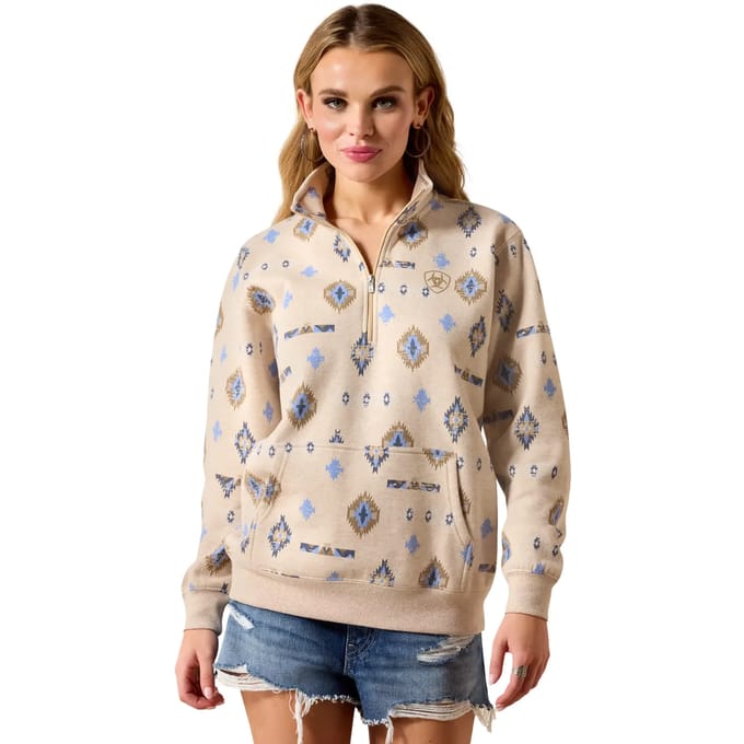Dames sweatshirt met 1/2 rits Ariat Sapphire