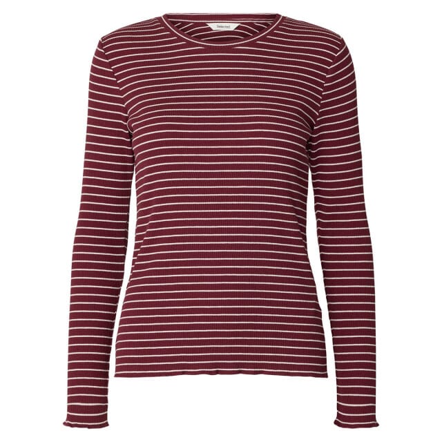 Slim fit shirt met lange mouwen van katoenmix model 'ANNA'