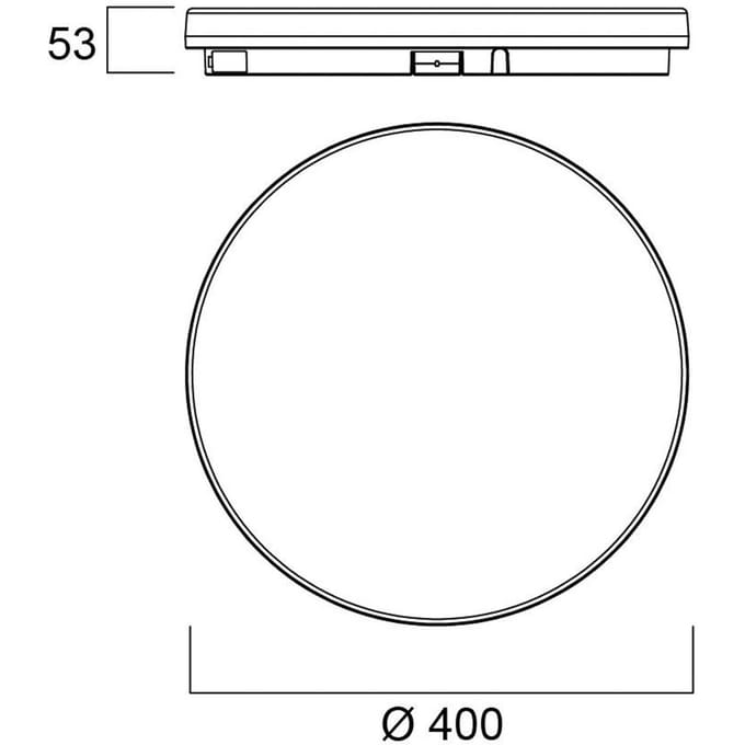 Sylvania Start Surface Slim plafondlamp, Ø 40 cm, IP54, dimbaar.