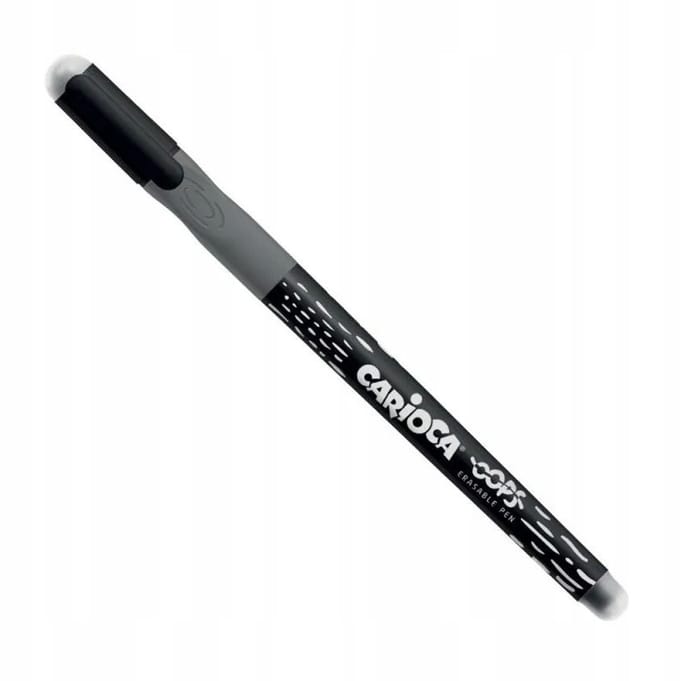 Carioca Oeps Uitwisbare Pen - Zwart, 0,7 mm