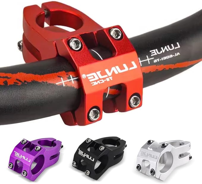 Fietsstuur Aluminium - Fietsonderdeel - Comfortabel Fietsen - CNC Gefreesd - 45 mm - Rood