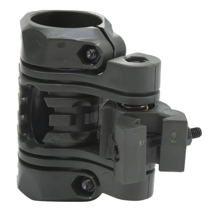 25mm Helmet Flashlight Mount Clip Flashlight Holder Portable Torch Plastic Clamp Bracket black