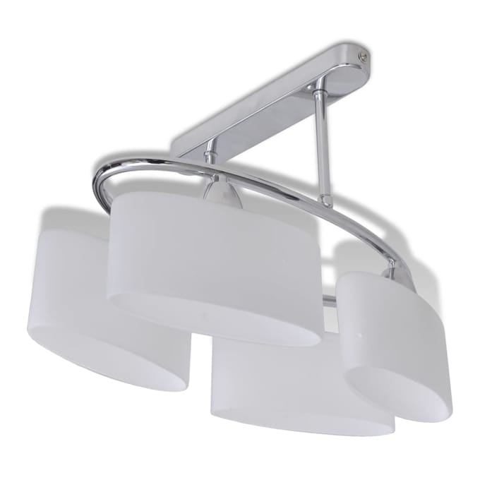 vidaXL Plafondlamp met ellips glazen kapjes (4 x E14)