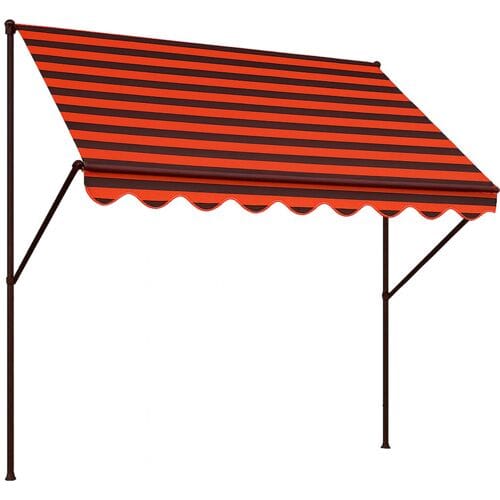 ANGERER Klemluifel (Bruin/oranje gestreept, 400 cm breit)