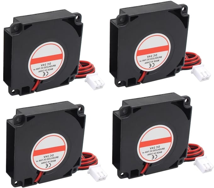 4 Stuks 3D Printer Ventilator DC 24V 4010 Borstelloze Stille Koelventilator 40x40x10mm voor Verbeterde Koeling en Prestaties van 3D Printers