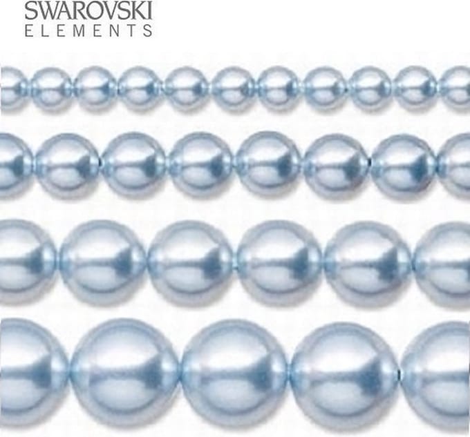 Swarovski Elements, 20 stuks Swarovski Parels, 10mm (20cm), LIGHT BLUE, 5810