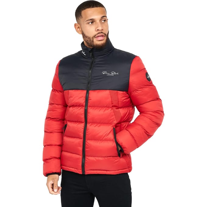 Born Rich Heren Lyden Oversized Puffer Jacket (Tango rood)